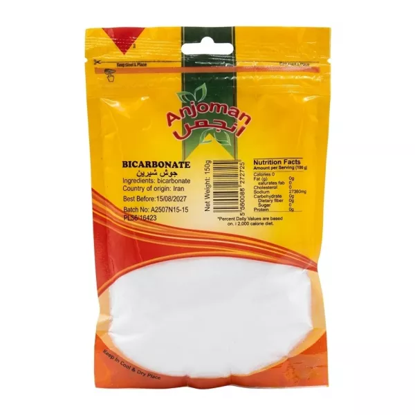 Anjoman Bicarbonate 150g pack front view with price label