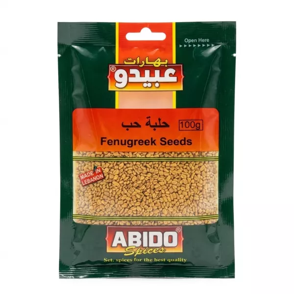 Front of Abido Fenugreek Seeds 100g packet