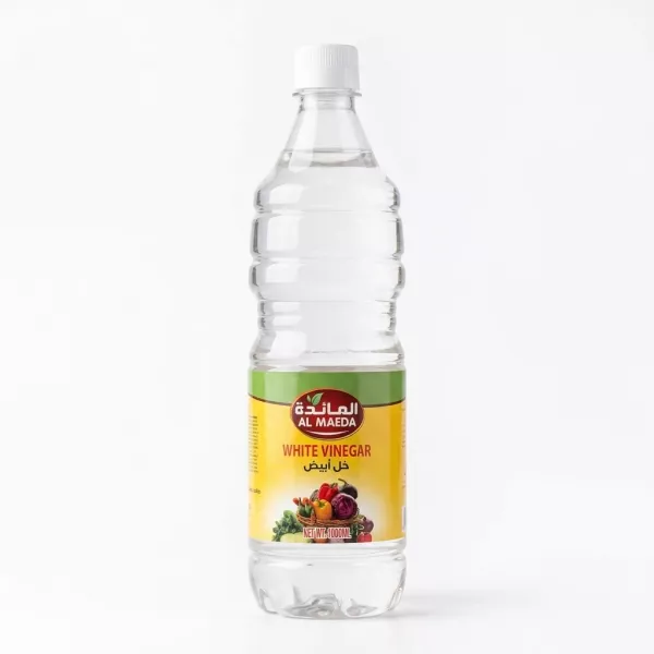 Front of Al Maeda White Vinegar 1000ml bottle with label