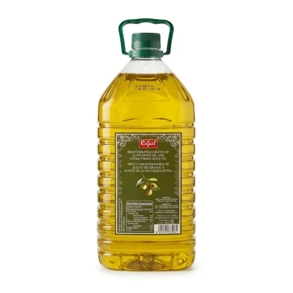 Rafael Mediterranean Blend Sunflower Oil and Extra Virgin Olive Oil 5L front label