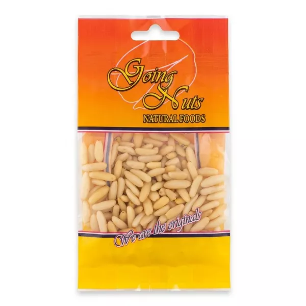 Front of Going Nuts Long Pine Nuts 50g pack