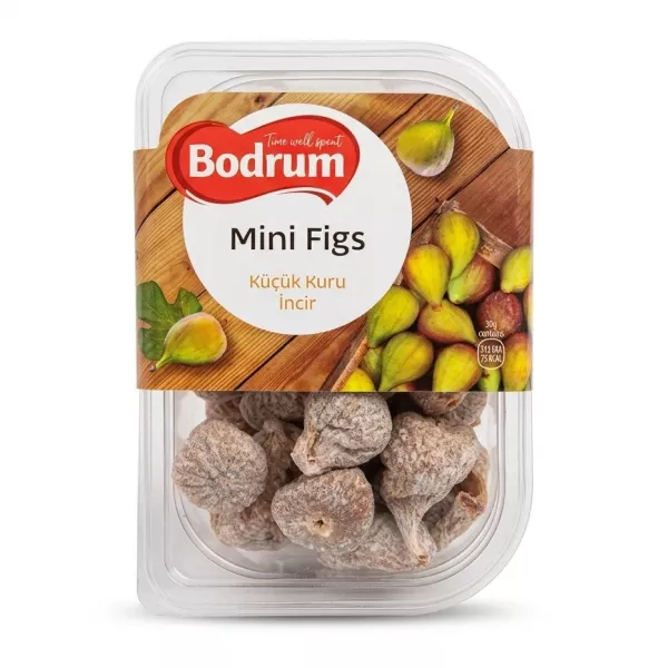 Front view of Bodrum Mini Figs pack held in hand