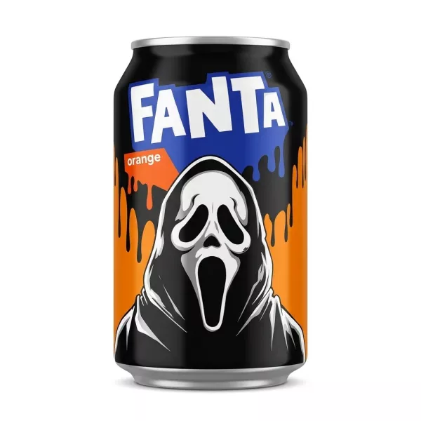 Front of Fanta Orange limited edition can with special artwork