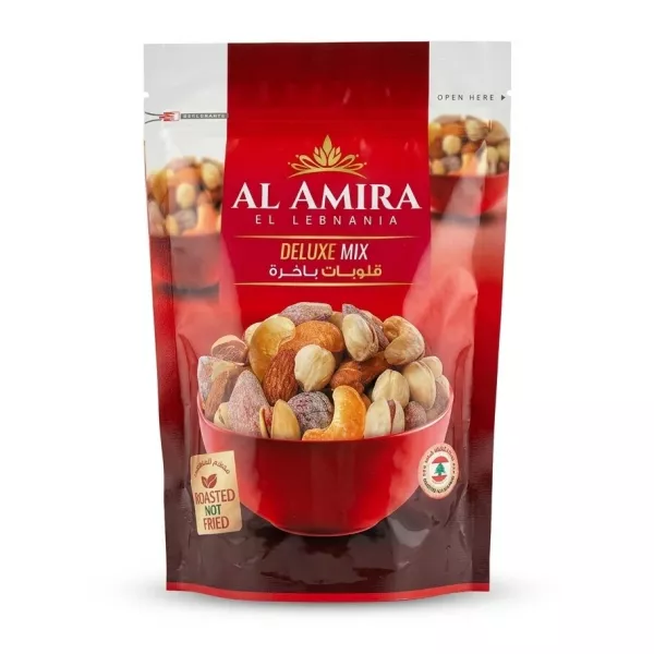 Front of Al Amira Deluxe Mix roasted nut bag