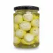 Close-up of Labneh balls immersed in olive oil with mint