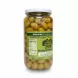 Close-up of Saifan green olives nutrition facts and logo