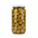 Jar of Saifan green olives packed in brine