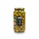 Jar of Garusana Spanish green whole olives back label with details
