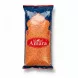 Top-down view of Amara red lentils in resealable bag