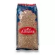 Pack of Amara brown lentils in clear plastic packaging with blue and red design