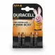 Duracell Plus AAA alkaline batteries 4 pack front view