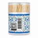 Back view showing barcode on Piknik bamboo toothpicks container
