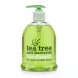 Bottle of green tea tree anti-bacterial handwash with pump