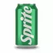Green aluminium can of Sprite Lemon Lime soft drink held in hand
