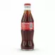 Back view of Coca Cola original taste glass bottle showing nutritional info and barcode