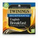 Twinings Decaffeinated English Breakfast packaging front