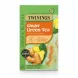 Twinings Ginger Green Tea box showing ginger root illustration and product label
