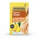 Twinings Spiced Ginger tea yellow box with ginger and cinnamon illustration