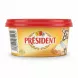 Side view of Président Crème de Brie cream cheese tub