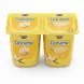 Four pack of Danette vanilla cream dessert pots in yellow packaging