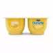 Side view of Danette vanilla cream dessert pots showing smooth texture