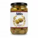 Jar of Attis green olives stuffed with red pepper paste