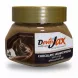 Jar of DevinJax Chocolate Sesame Spread in hand