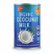 Can of Naturi Fresh Organic Coconut Milk with blue label and coconut image