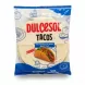 Package of Dulcesol mini wheat tacos showing soft tortillas