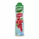 Teisseire raspberry syrup bottle front view with raspberry graphics