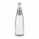 San Benedetto sparkling mineral water clear glass bottle back view with label