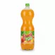 Frutti Fresh original peach juice in a 2-litre transparent plastic bottle with a green cap on a white background