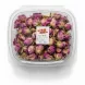 packaged dried rose buds in plastic container