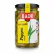 Jar of Badr pickled green peppers with yellow label