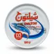 Top view of Shilton canned tuna in vegetable oil 180g tin