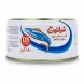 Side view showing Shilton branded canned tuna with fish illustration
