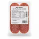 Back label of Melis smoked beef salami showing ingredients and nutritional facts