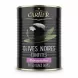 Tin of Cartier brand pitted black olives
