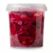 Aytac brand Red Mix Pickle in a plastic tub showing the vibrant red pickled vegetables