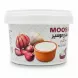 Close up of Moosir wild garlic yogurt tub showing label and garlic