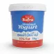 Sofra Strained Yogurt Blue and Red 1kg tub top and side view with expiry date