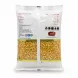 Packaged yellow split peas back label and contact info