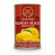Can of Heera Alphonso sweetened mango slices front view