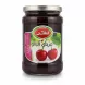 Jar of Sahar sour cherry jam with label showing cherries