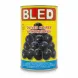 Can of Bled brand pitted black olives in brine