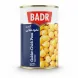 Badr brand canned golden chick peas front label