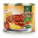 Can of Anjoman Gheyme Sibzamini stew held in hand