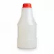 Plastic bottle of white distilled vinegar with red cap