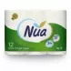 Pack of 12 rolls of Nua 3 ply toilet paper with green and white packaging