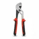 HandyTools 8 inch tongue and groove pliers with red and black handles front view